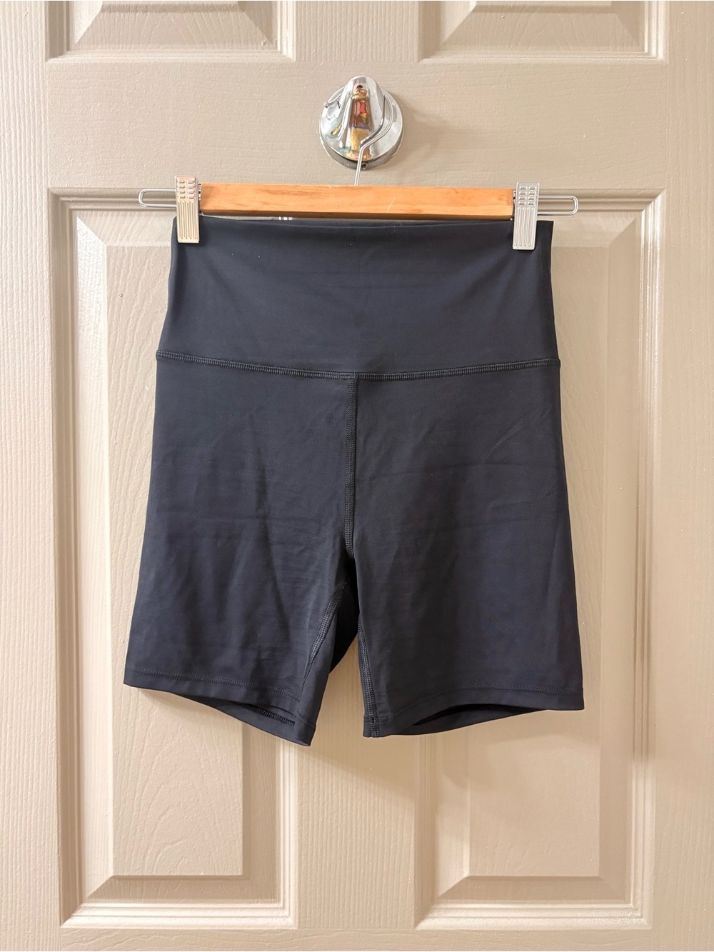Women’s All In Motion Ultra High Rise 6 inch Black Shorts - Size Small!